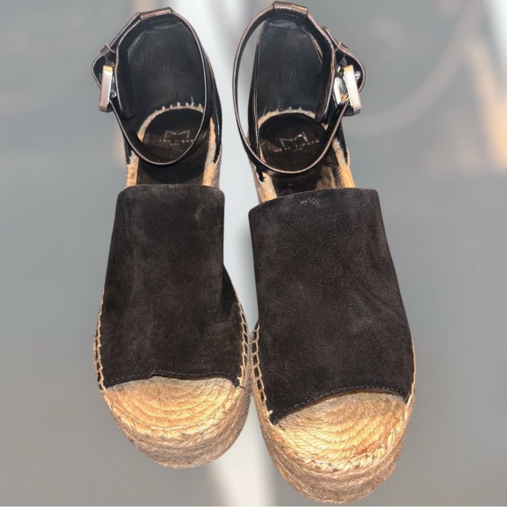 MARC FISHER Suede Wedge Espadrilles NWOB - Picture 6 of 10